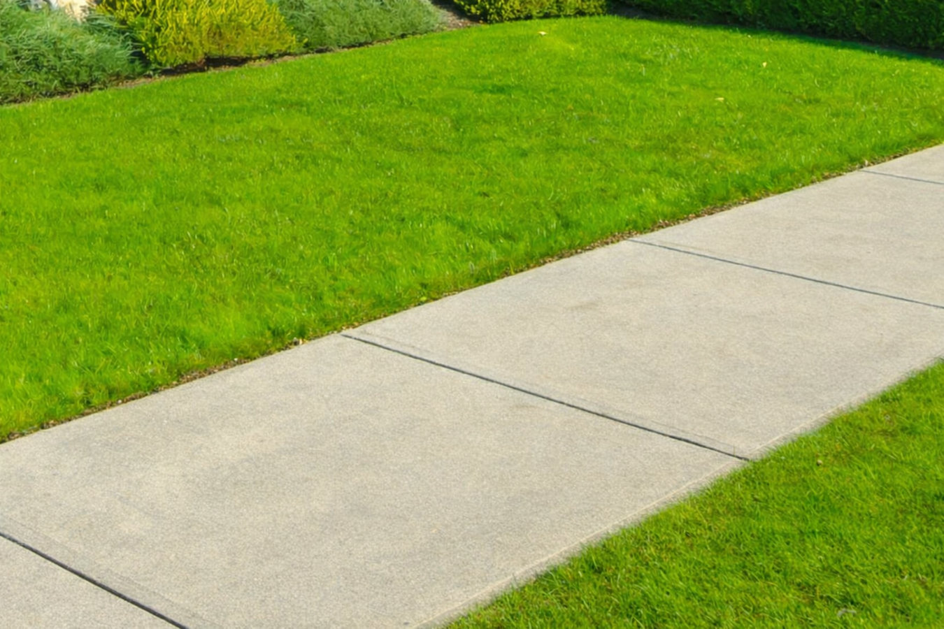 Concrete sidewalk building